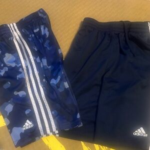 Adidas Kids' Camo Blue and Solid Navy Shorts